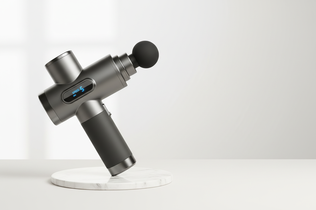 Massage gun banner left side